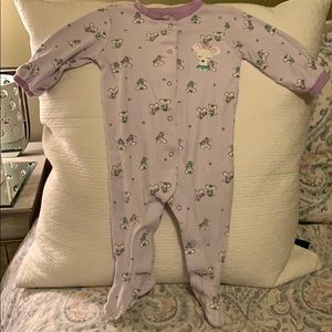 Purple baby onesie